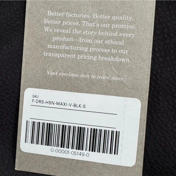 Everlane desss long black silky satin v neck maxi midi slip dress small new - Picture 6 of 15